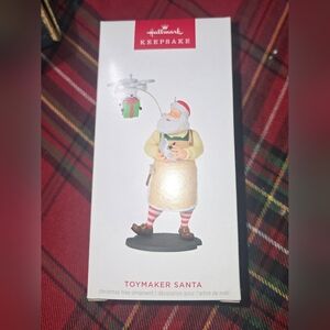 NWT Hallmark Toymaker Santa Ornament with Red and Green Accents